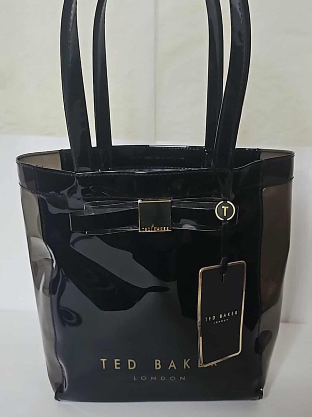 Ted Baker London patent PVC tote bag